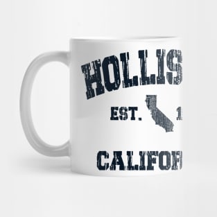 Hollister California CA Vintage State Athletic Navy Style T-Shirt Mug